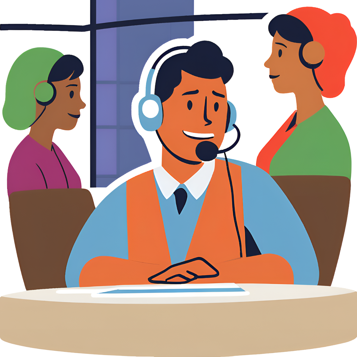 Translator Doing Job